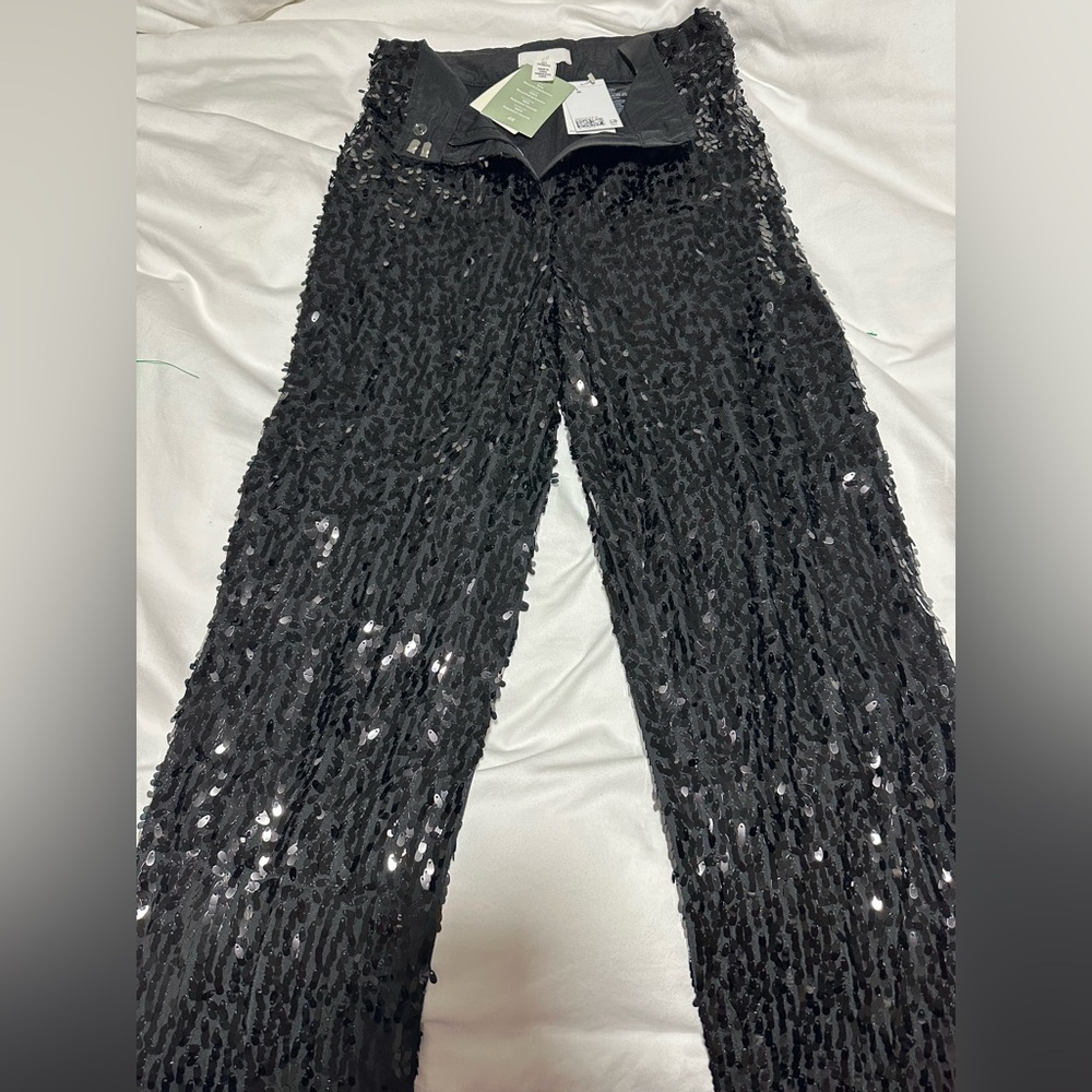 H&M - never worn / Black Sequin Pants